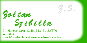 zoltan szibilla business card